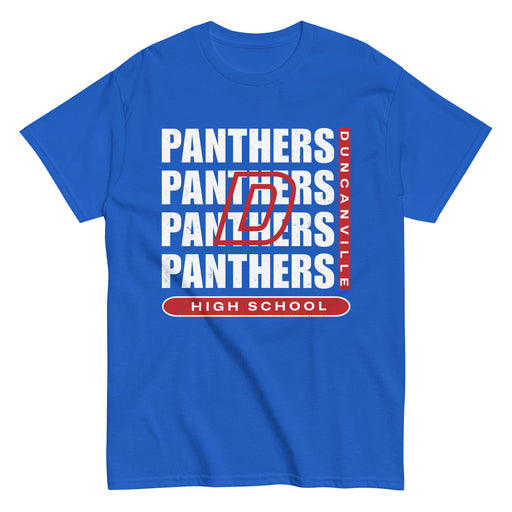 Duncanville High School Panthers Royal Blue Classic Unisex T-shirt 235