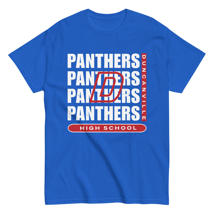 Duncanville High School Panthers Royal Blue Classic Unisex T-shirt 235