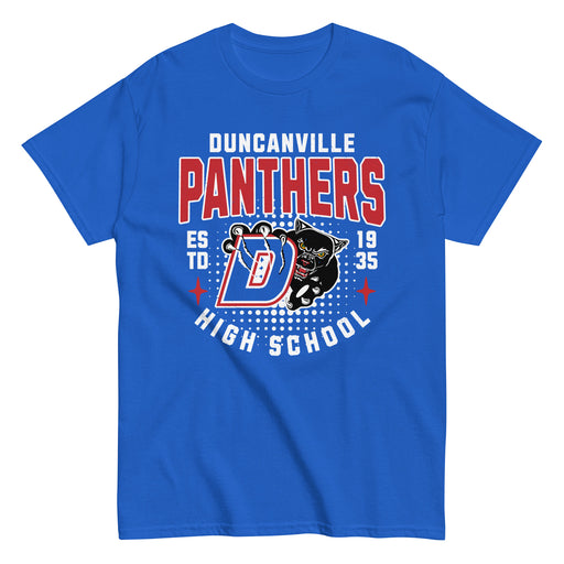 Duncanville High School Panthers Royal Blue Classic Unisex T-shirt 204