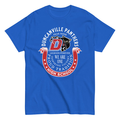 Duncanville High School Panthers Royal Blue Classic Unisex T-shirt 229