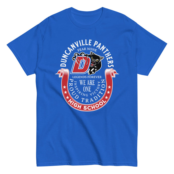 Duncanville High School Panthers Royal Blue Classic Unisex T-shirt 229