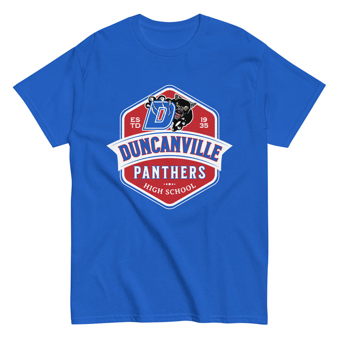 Duncanville High School Panthers Royal Blue Classic Unisex T-shirt 209