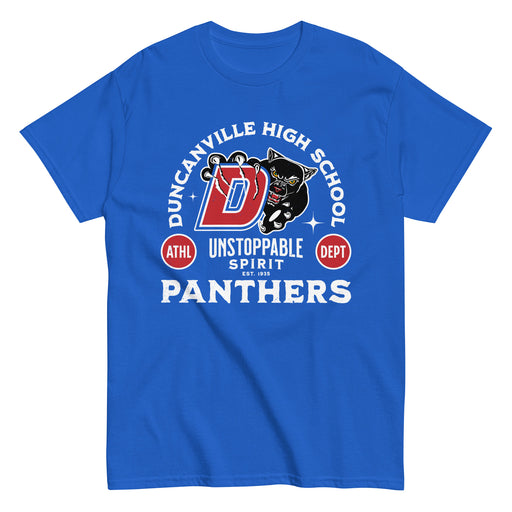 Duncanville High School Panthers Royal Blue Classic Unisex T-shirt 208