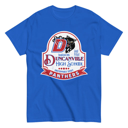 Duncanville High School Panthers Royal Blue Classic Unisex T-shirt 219