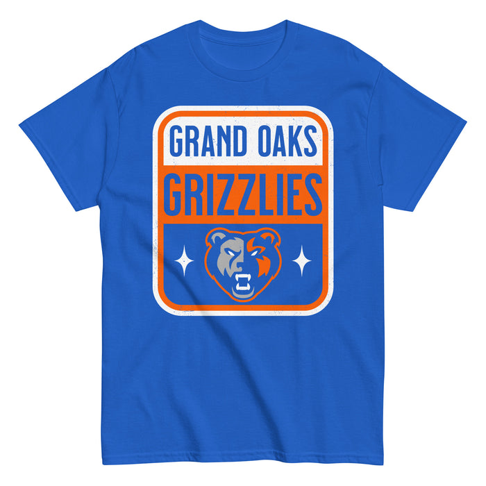 Grand Oaks High School Grizzlies Classic Unisex Royal T-shirt 001