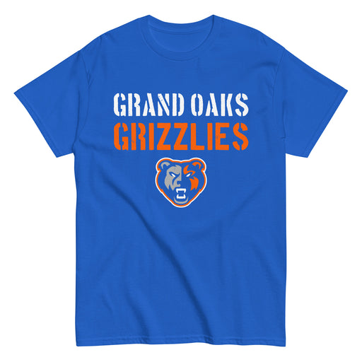 Grand Oaks High School Grizzlies Classic Unisex Royal T-shirt 017