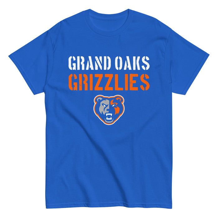 Grand Oaks High School Grizzlies Classic Unisex Royal T-shirt 017