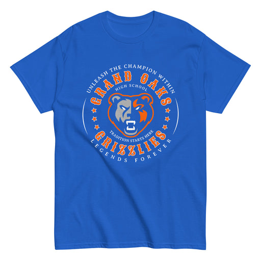 Grand Oaks High School Grizzlies Classic Unisex Royal T-shirt 214