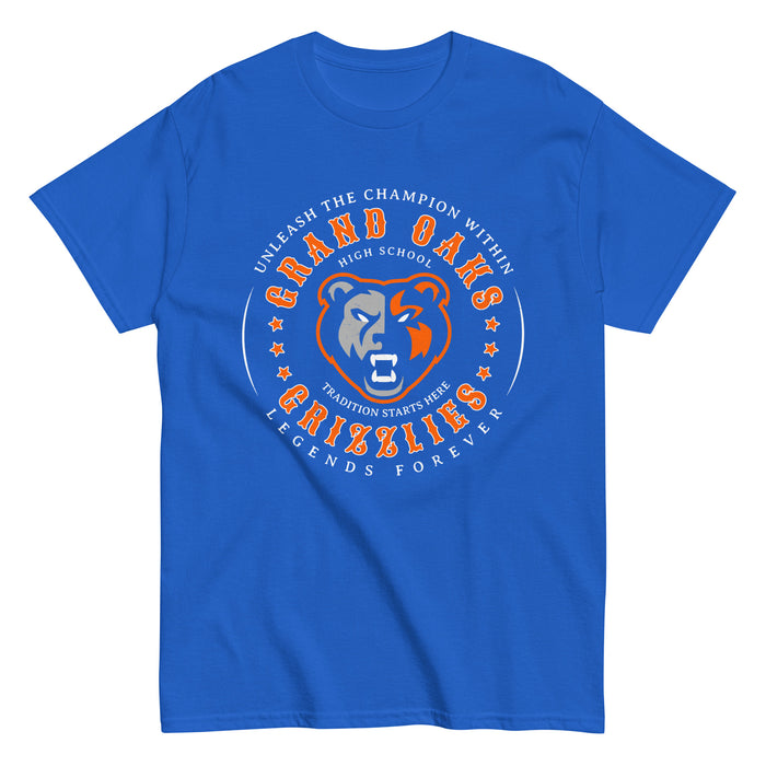 Grand Oaks High School Grizzlies Classic Unisex Royal T-shirt 214