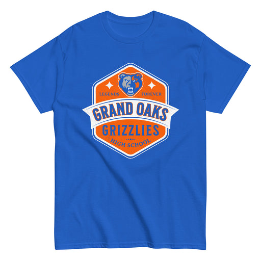 Grand Oaks High School Grizzlies Classic Unisex Royal T-shirt 209