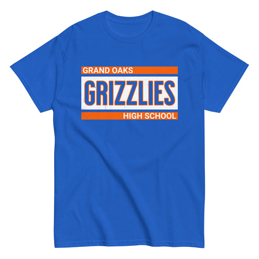 Grand Oaks High School Grizzlies Classic Unisex Royal T-shirt 098