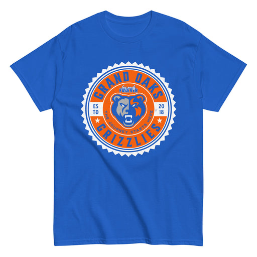 Grand Oaks High School Grizzlies Classic Unisex Royal T-shirt 203