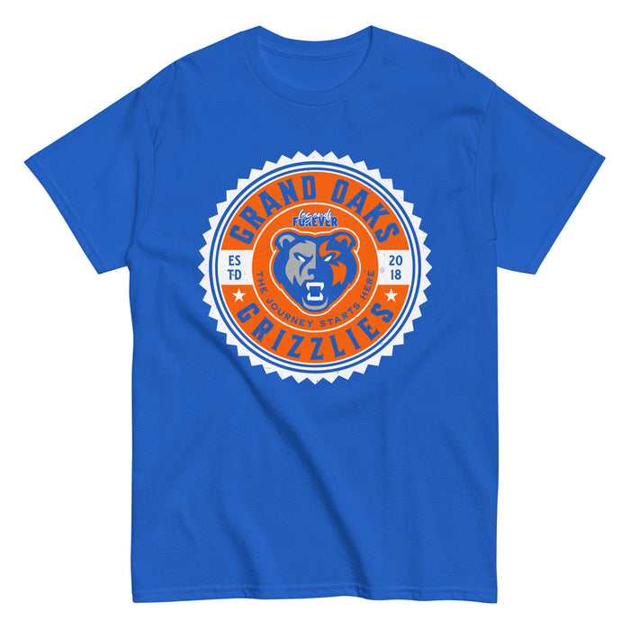 Grand Oaks High School Grizzlies Classic Unisex Royal T-shirt 203