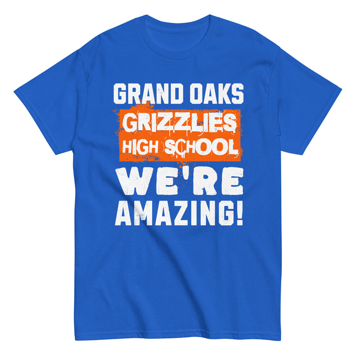 Grand Oaks High School Grizzlies Classic Unisex Royal T-shirt 231