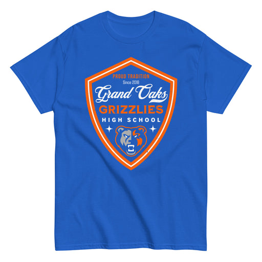 Grand Oaks High School Grizzlies Classic Unisex Royal T-shirt 225