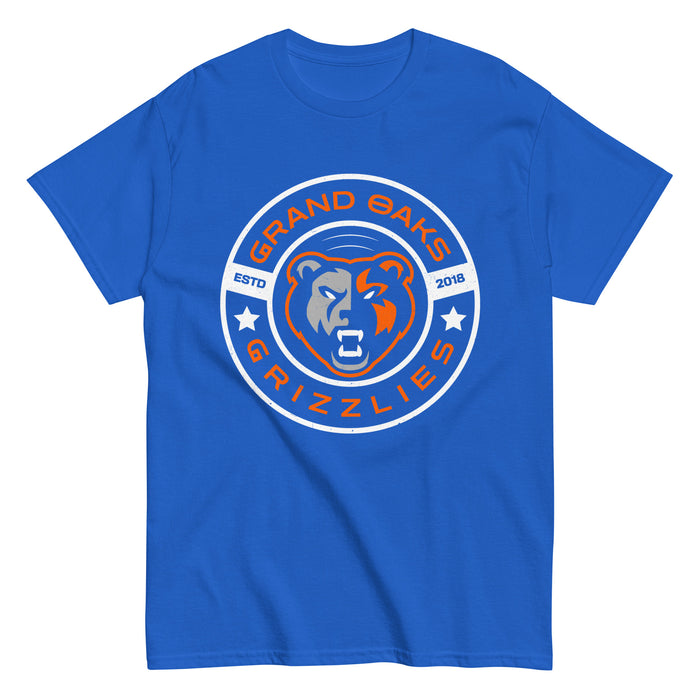 Grand Oaks High School Grizzlies Classic Unisex Royal T-shirt 239