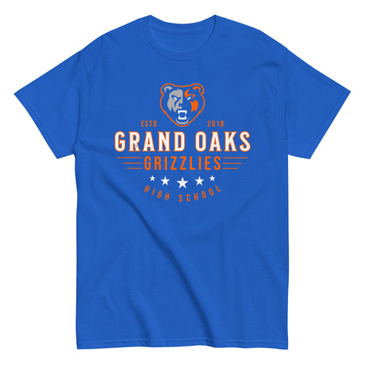 Grand Oaks High School Grizzlies Classic Unisex Royal T-shirt 217