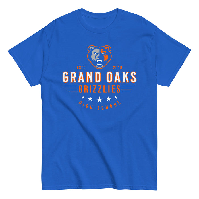 Grand Oaks High School Grizzlies Classic Unisex Royal T-shirt 217