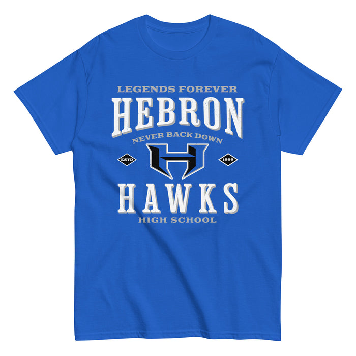 Hebron High School Hawks Royal Blue Classic Unisex T-shirt 230