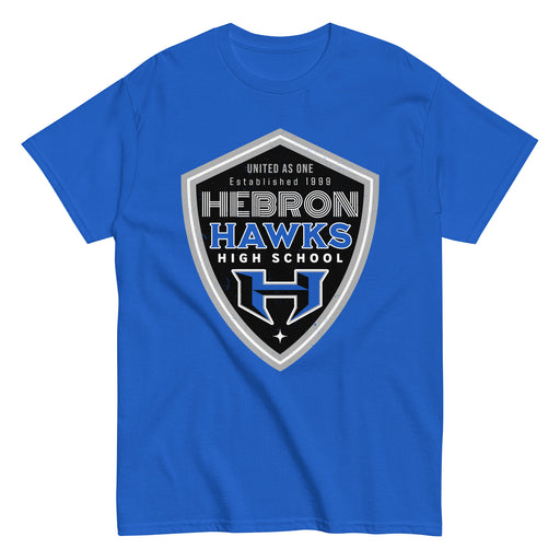 Hebron High School Hawks Royal Blue Classic Unisex T-shirt 225