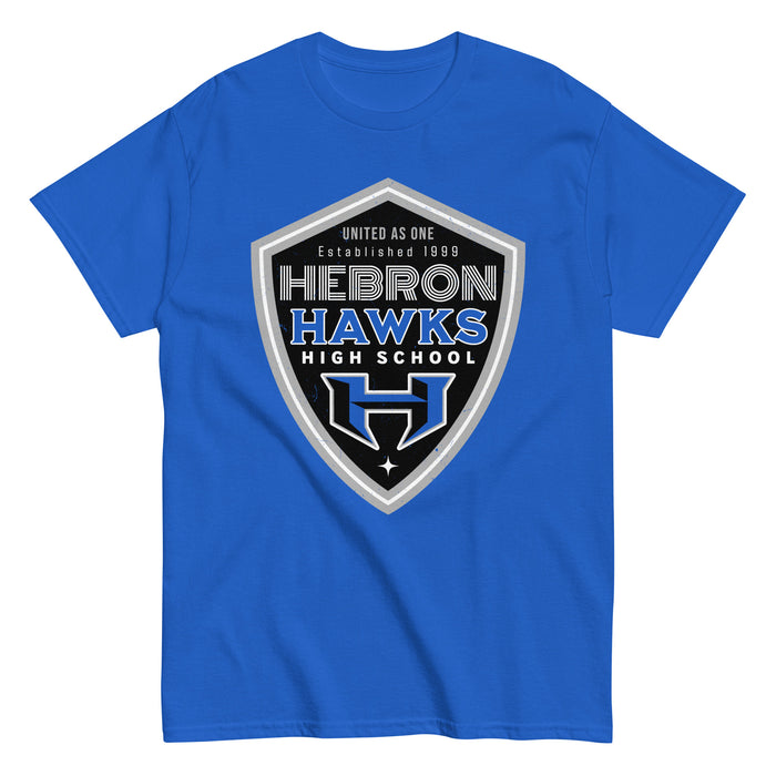 Hebron High School Hawks Royal Blue Classic Unisex T-shirt 225
