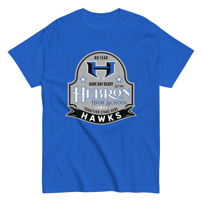 Hebron High School Hawks Royal Blue Classic Unisex T-shirt 219