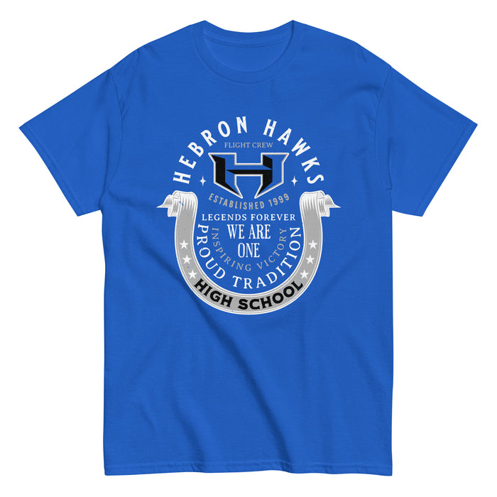 Hebron High School Hawks Royal Blue Classic Unisex T-shirt 229