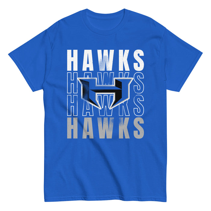 Hebron High School Hawks Royal Blue Classic Unisex T-shirt 233