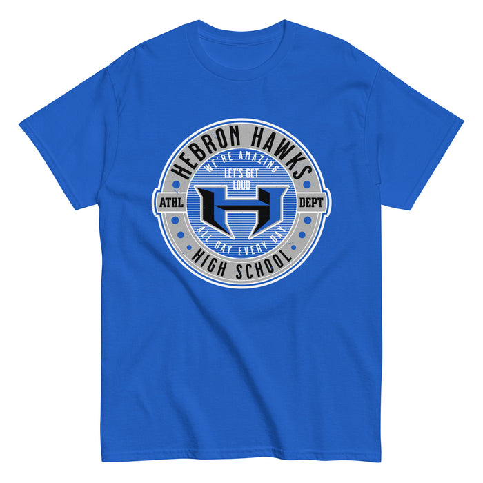 Hebron High School Hawks Royal Blue Classic Unisex T-shirt 224