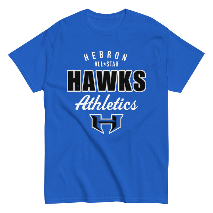 Hebron High School Hawks Royal Blue Classic Unisex T-shirt 034