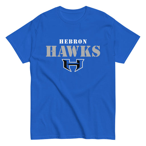 Hebron High School Hawks Royal Blue Classic Unisex T-shirt 017