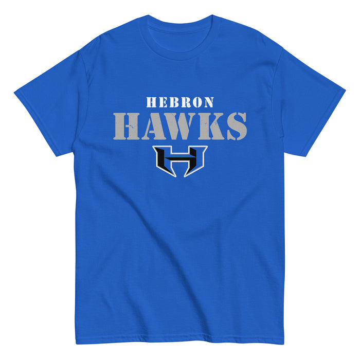 Hebron High School Hawks Royal Blue Classic Unisex T-shirt 017