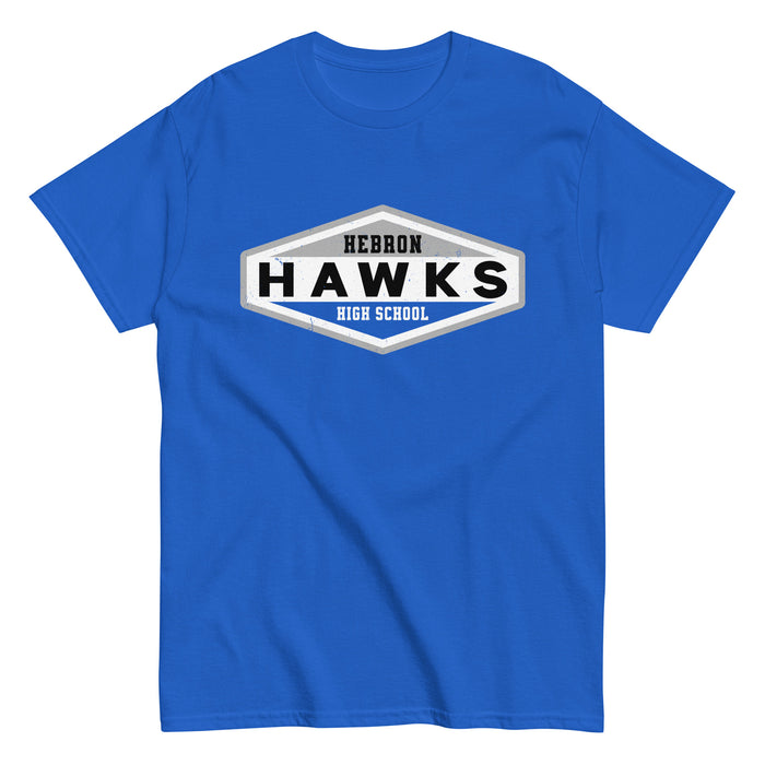Hebron High School Hawks Royal Blue Classic Unisex T-shirt 009