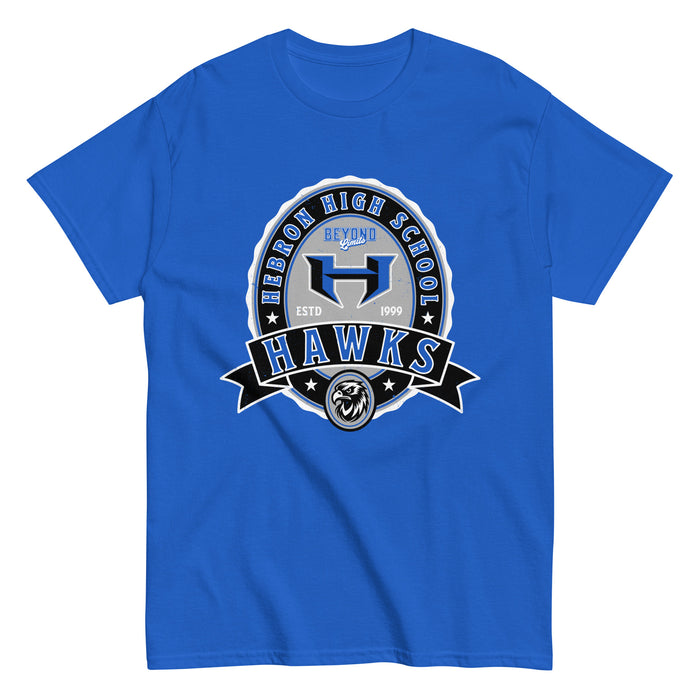 Hebron High School Hawks Royal Blue Classic Unisex T-shirt 212