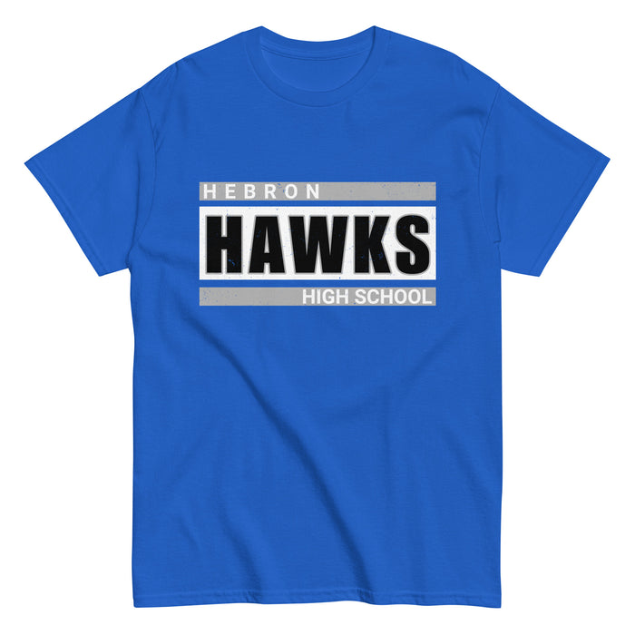 Hebron High School Hawks Royal Blue Classic Unisex T-shirt 098