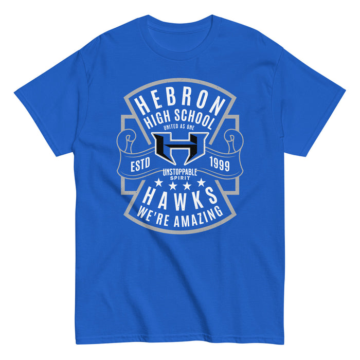 Hebron High School Hawks Royal Blue Classic Unisex T-shirt 207