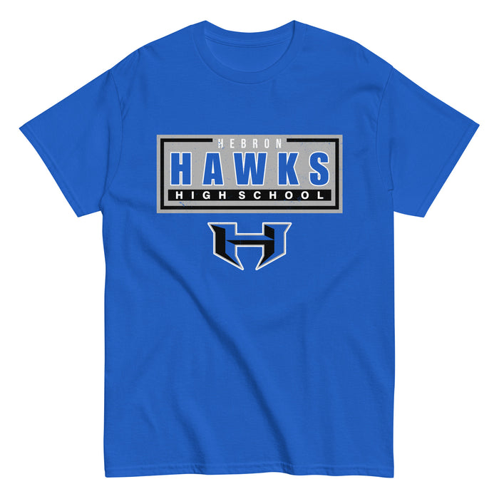 Hebron High School Hawks Royal Blue Classic Unisex T-shirt 049