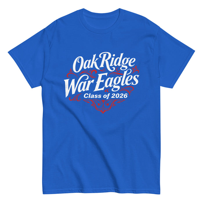 Oak Ridge High School War Eagles Royal Blue Classic Unisex T-shirt 255