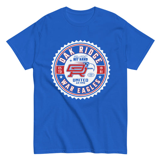Oak Ridge High School War Eagles Royal Blue Classic Unisex T-shirt 203