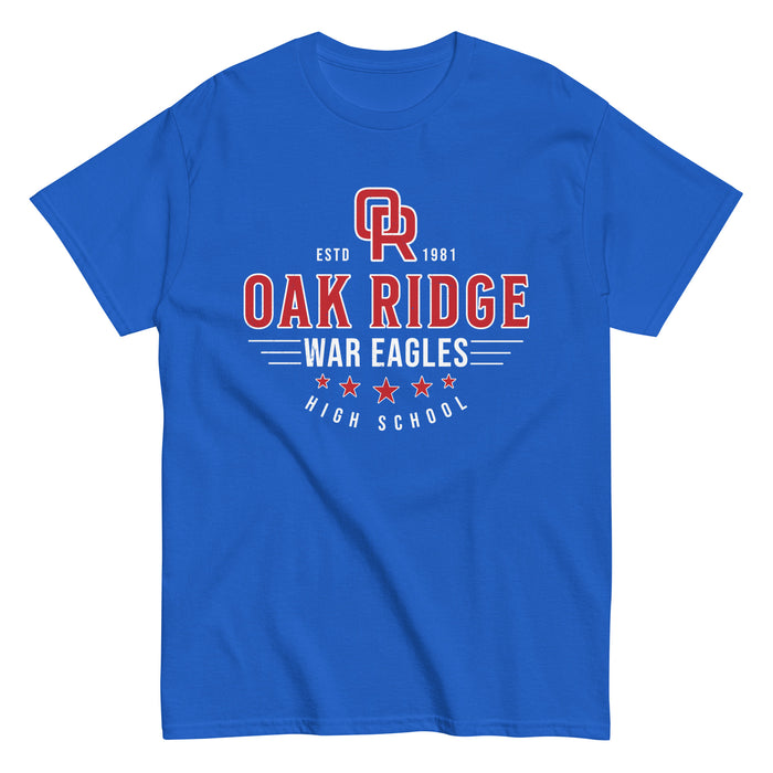 Oak Ridge High School War Eagles Royal Blue Classic Unisex T-shirt 217