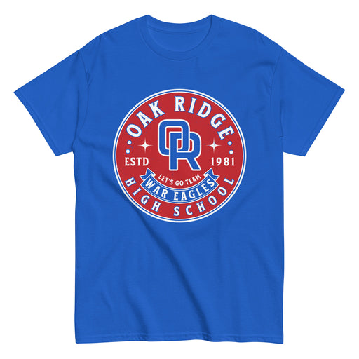 Oak Ridge High School War Eagles Royal Blue Classic Unisex T-shirt 215