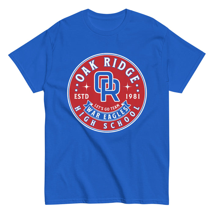 Oak Ridge High School War Eagles Royal Blue Classic Unisex T-shirt 215