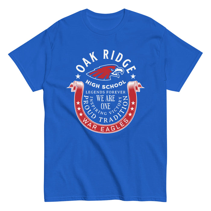 Oak Ridge High School War Eagles Royal Blue Classic Unisex T-shirt 229
