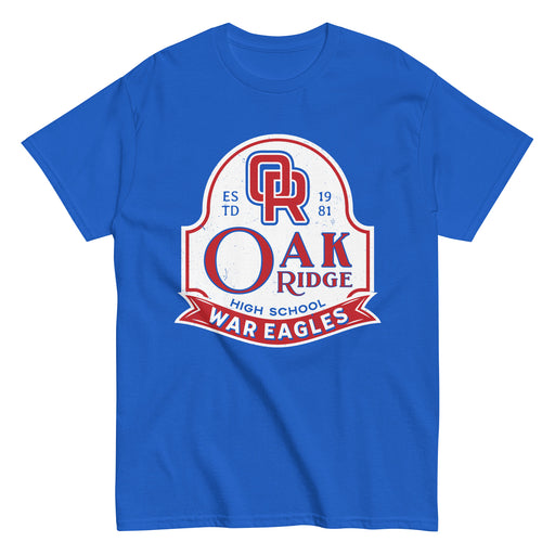 Oak Ridge High School War Eagles Royal Blue Classic Unisex T-shirt 219