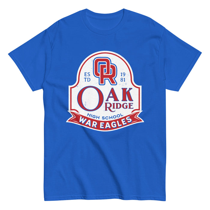 Oak Ridge High School War Eagles Royal Blue Classic Unisex T-shirt 219