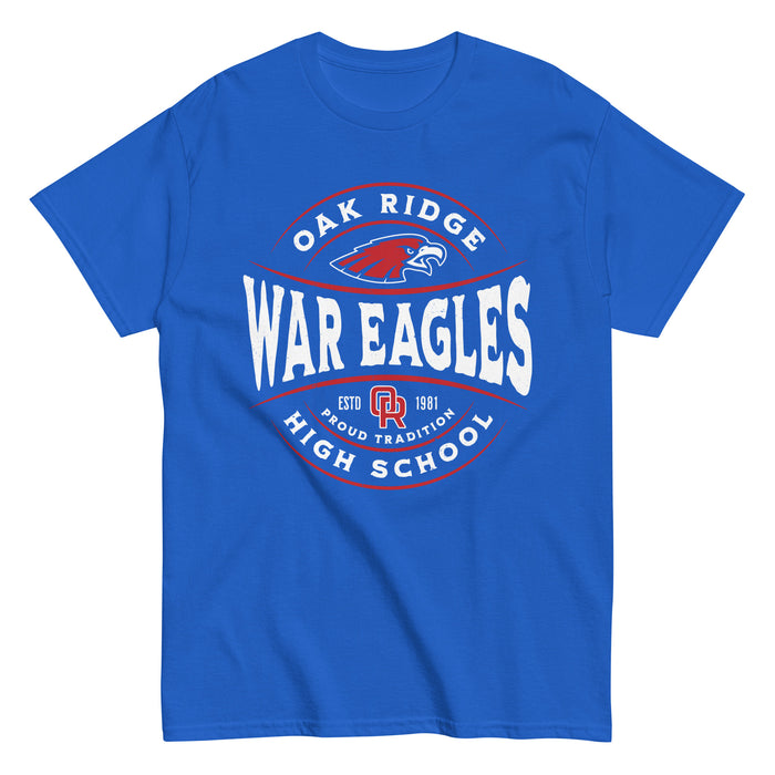 Oak Ridge High School War Eagles Royal Blue Classic Unisex T-shirt 218