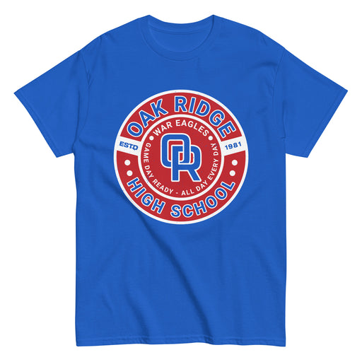 Oak Ridge High School War Eagles Royal Blue Classic Unisex T-shirt 239