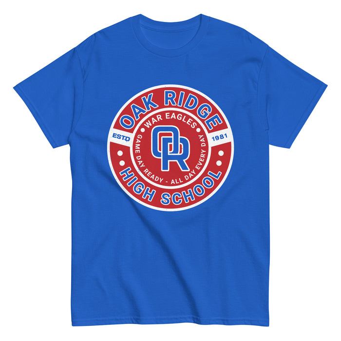 Oak Ridge High School War Eagles Royal Blue Classic Unisex T-shirt 239