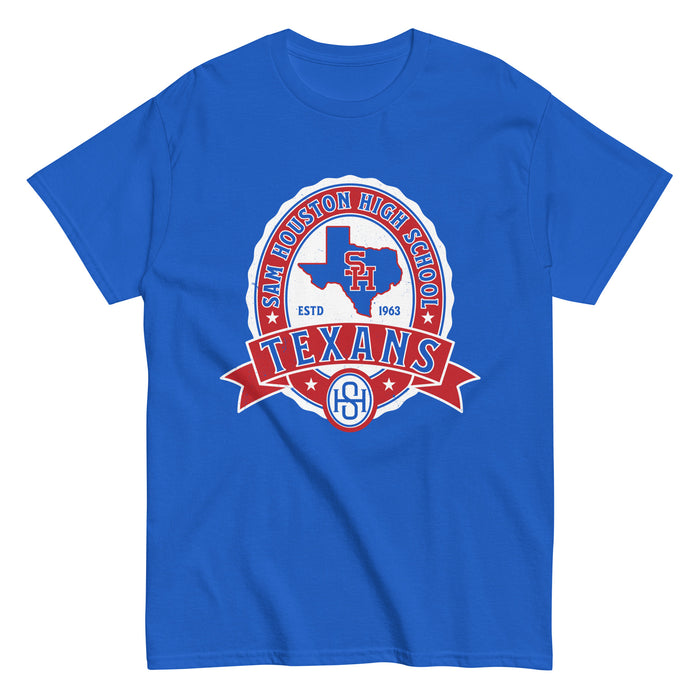 Sam Houston High School Texans Royal Blue Classic Unisex T-shirt 212