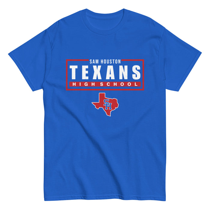 Sam Houston High School Texans Royal Blue Classic Unisex T-shirt 049